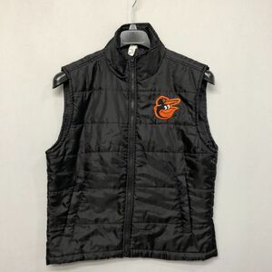 Baltimore Orioles Men Full Zip Puffer Vest Side Pockets Size Medium Black M185 6
